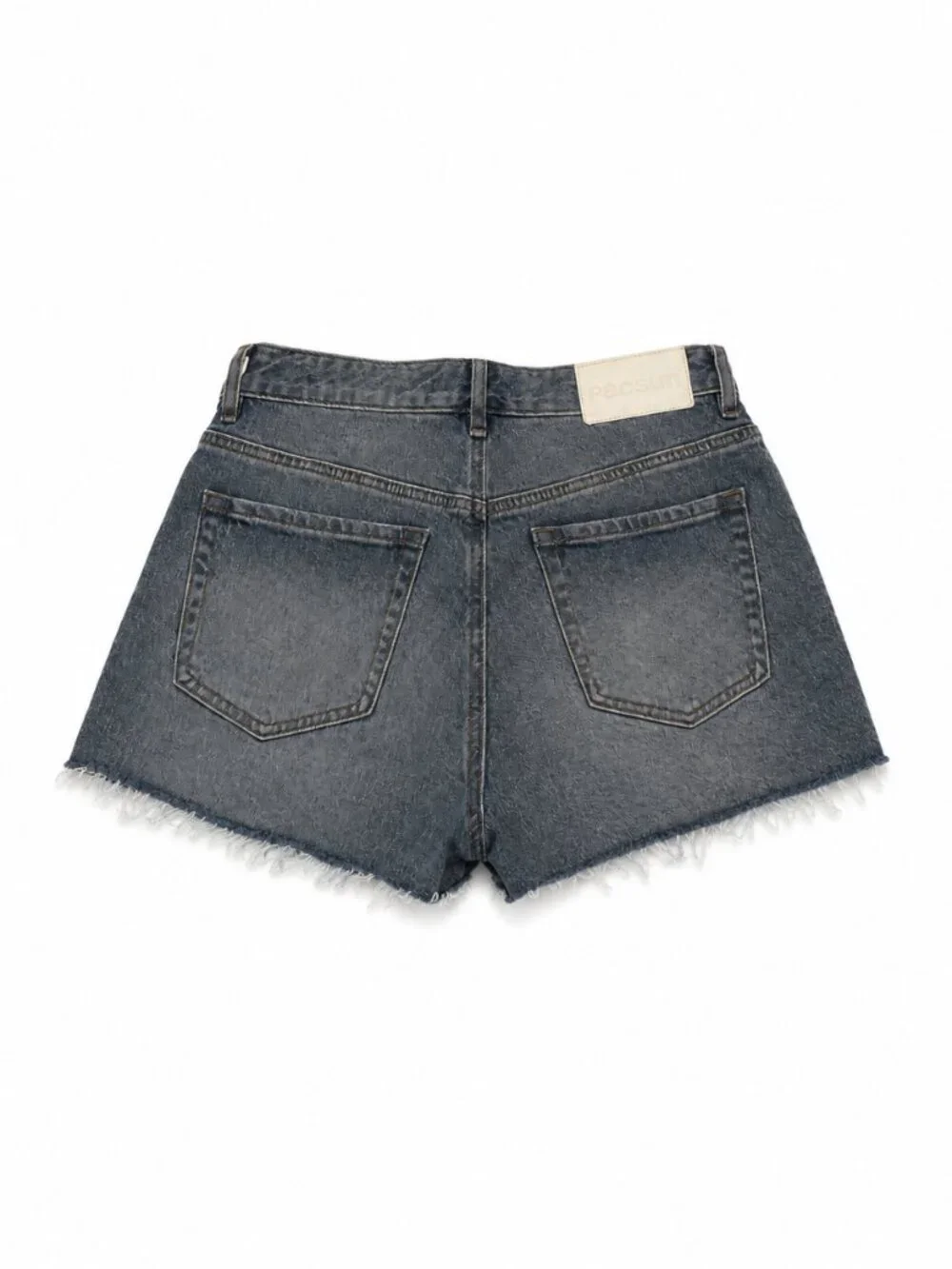 PacSun Stretch High Rise Denim Shorts Raw Hem Size 27